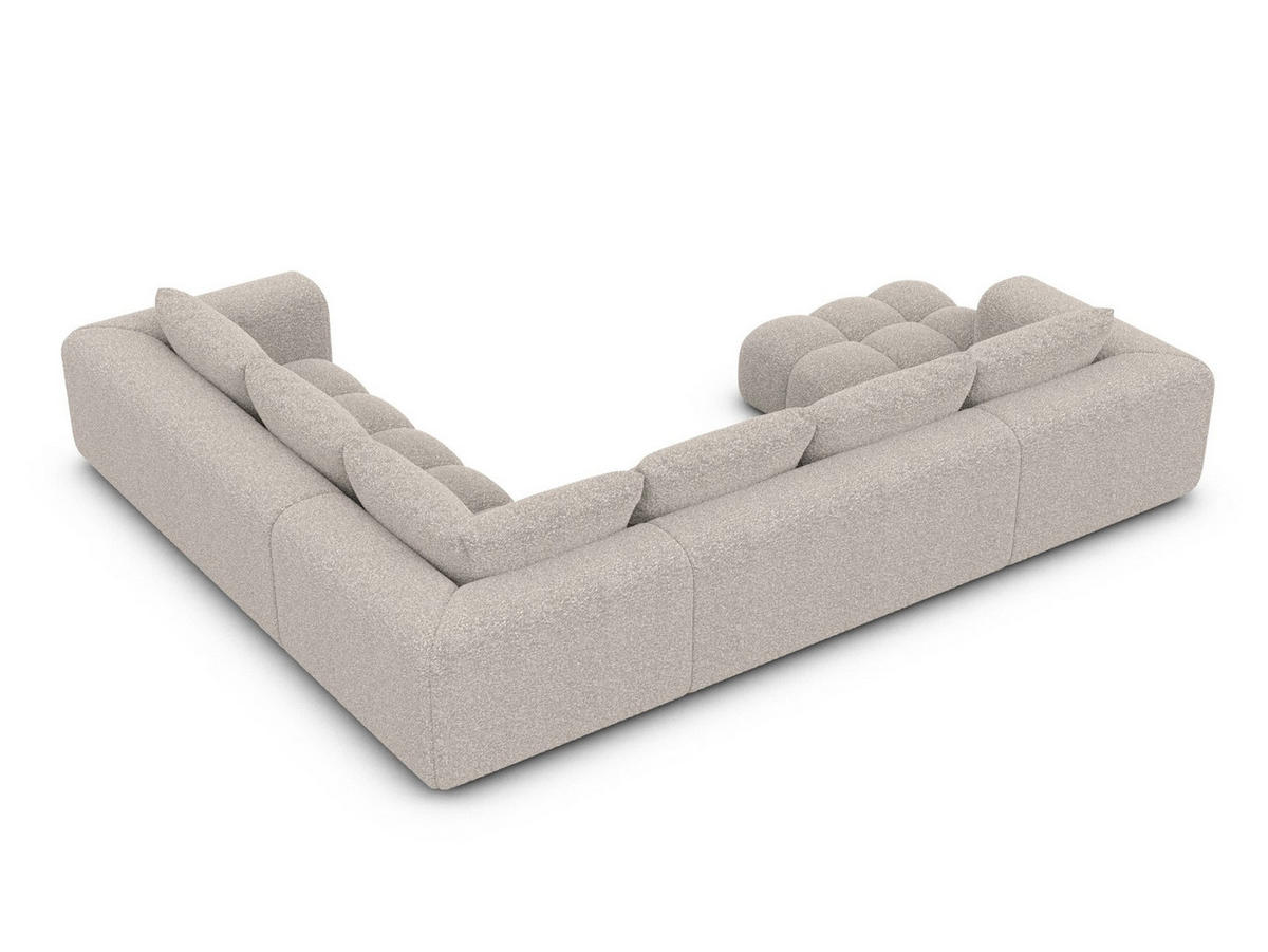 WOHNLANDSCHAFT Casaluna U-Form Pearl Bouclestoff - Perlmutt, Kunststoff (338/88/267cm)