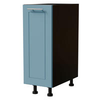 UNTERSCHRANK Bari D1D/30 Schwarz / RAL 5024 pastellblau 30 / 50 / 82cm - Blau/Schwarz, Holz/Holzwerkstoff (30/82/50cm) - Feldmann-Wohnen