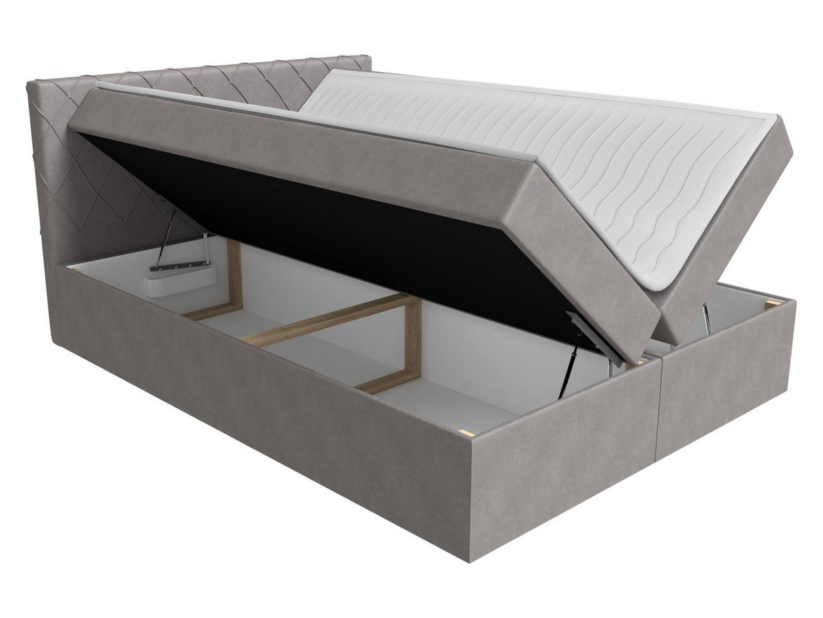BOXBETT Paros - Grau, Holz (180/200cm) - MIRJAN24