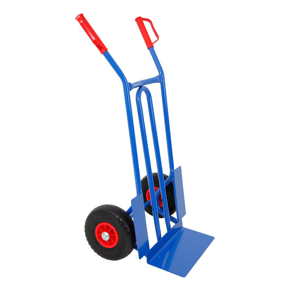 SACKKARRE Rhino XL Schaufel 104x60x50cm Traglast 250kg Pannensichere Räder Blau - Blau, Metall (50/60/104cm) - PROREGAL