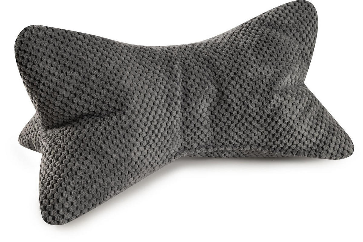 KISSEN Leseknochen Ole mittelgrau - Grau, Textil (22/42cm) - Bonvionn