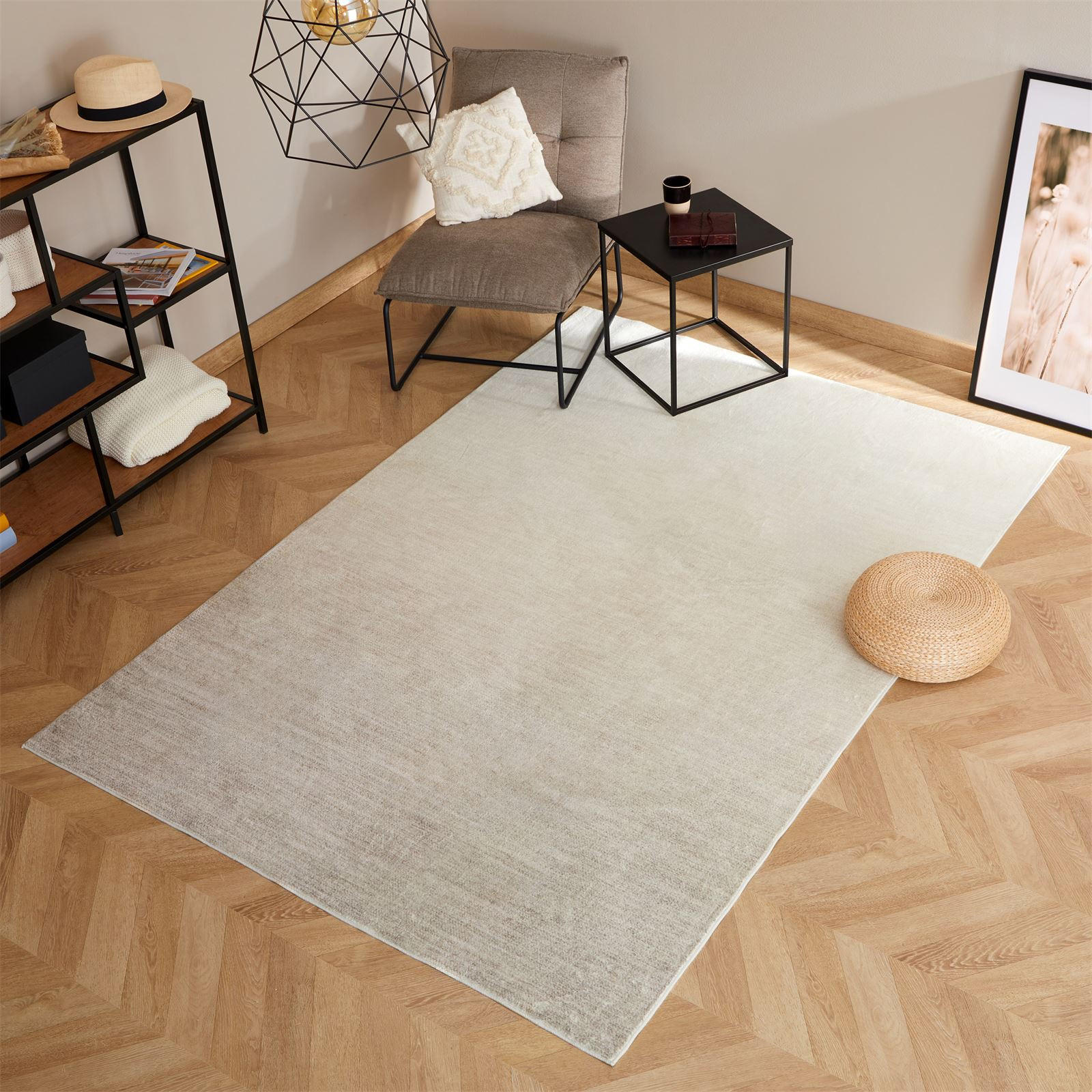 TEPPICH OMBRE - Hellbraun, Textil (160/230cm) - IDIMEX