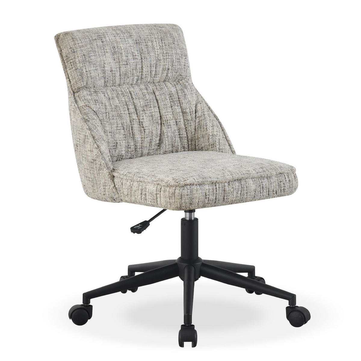 BÜROSTUHL NORA Grau höhenverstellbar 360°drehbar - Schwarz/Grau, Kunststoff/Textil (61/83/64cm) - DUBI Möbel