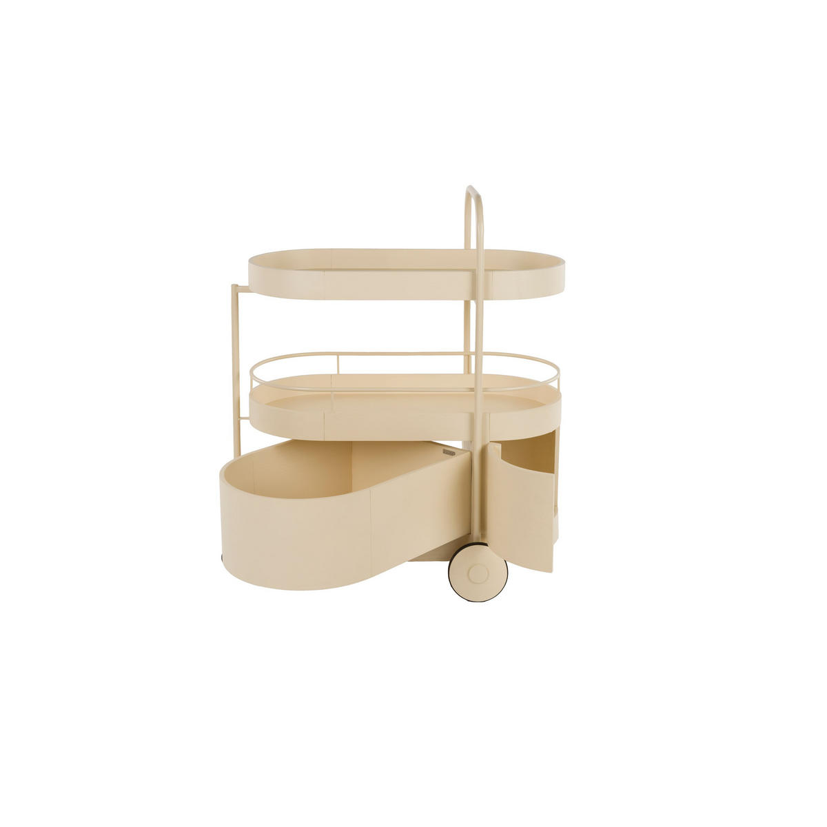 BEISTELLTISCH Wim - Beige, Metall (53/85/98cm) - Zuiver