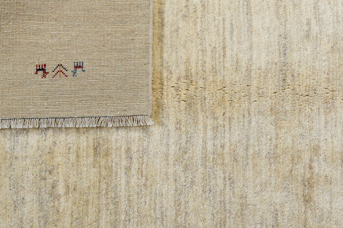 GABBEH-TEPPICH handgeknüpft Beige 242/177 cm Schurwolle - Beige, Textil (177/242cm) - Looma