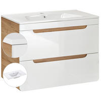 WASCHTISCH Luton-56 - Weiß, Holzwerkstoff (81/61/46cm) - Lomado