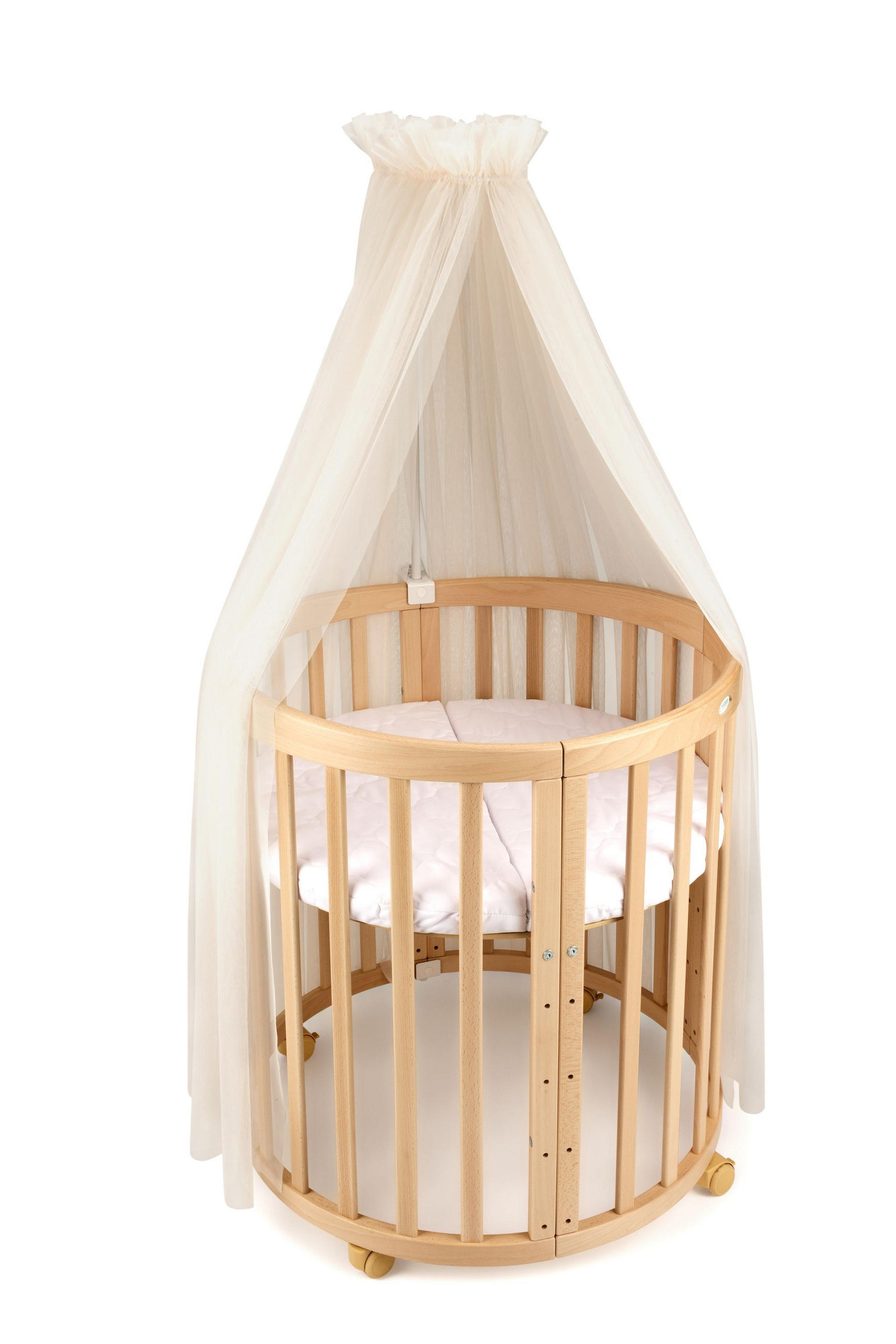 BABY Betthimmel Baldachin mit Himmelstange - Champagner, Textil - waldin