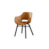 STUHL ZAJA Braun Microfaser - Dunkelbraun/Braun, Textil (57/80/59cm) - KAWOLA