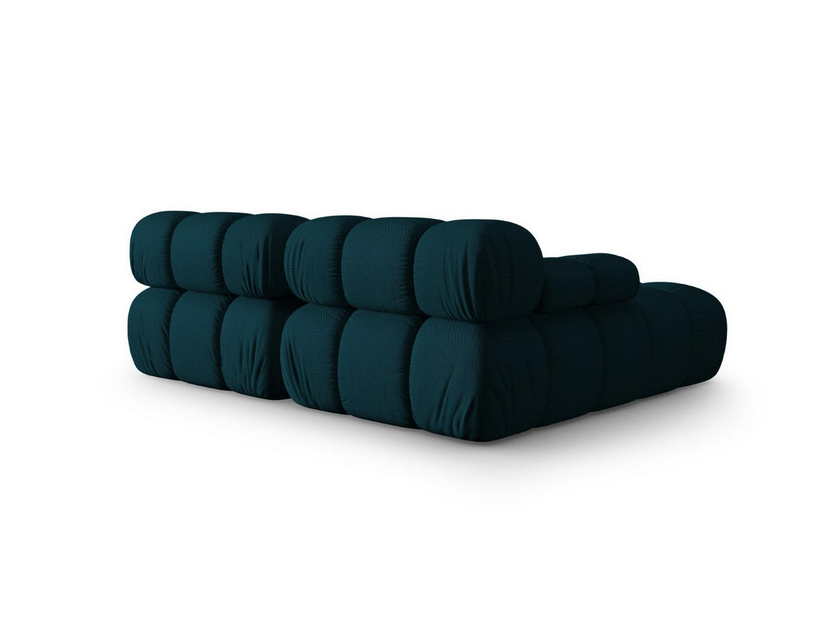 ECKSOFA modular links Bellis aus 3D-Stoff marineblau 3 Sitzplätze - Blau, Textil (155/188cm) - Micadoni