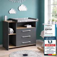 ENOTA ZA PREVIJANJE DOJENČKOV Oskar Anthracite/Sonoma 113 x 100 cm - hrast sonoma/antracit, leseni material (113/100/53cm) - Vicco