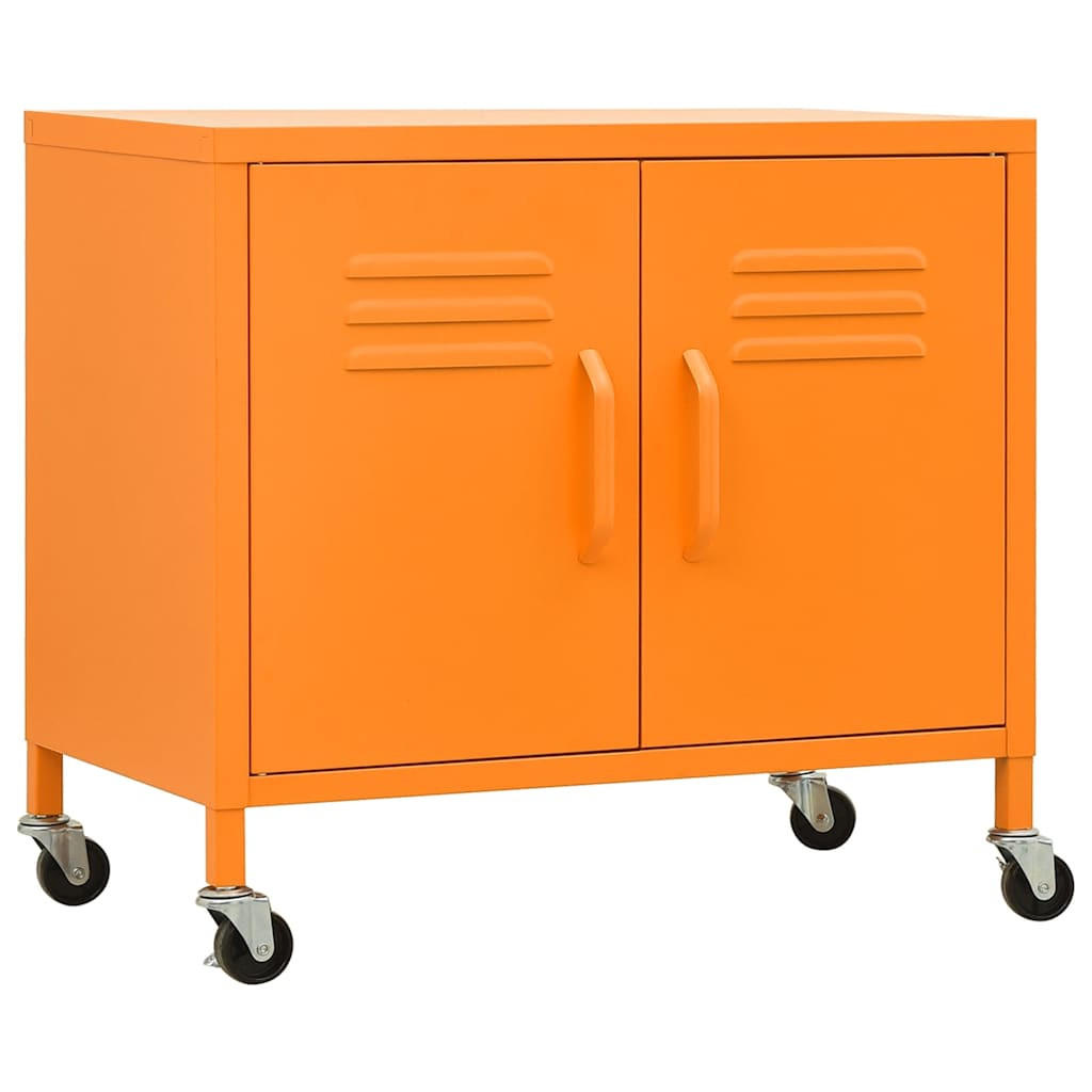 LAGERSCHRANK ORANGE 60X35X56 CM STAHL - Orange, Metall (35/56/60cm) - vidaXL