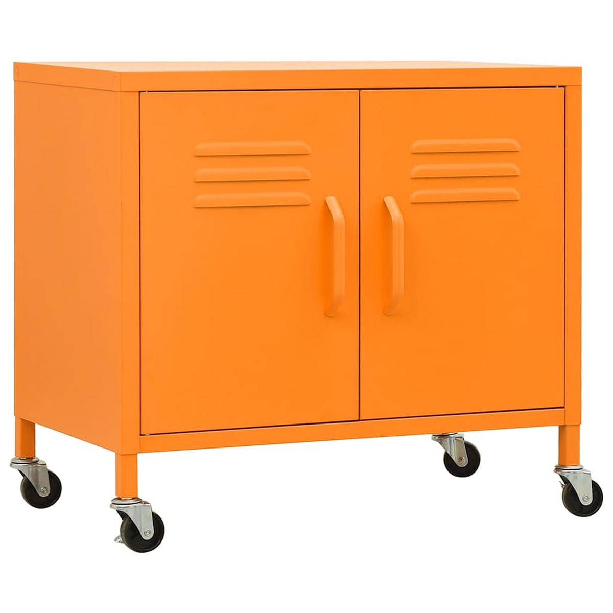 LAGERSCHRANK ORANGE 60X35X56 CM STAHL - Orange, Metall (35/56/60cm) - vidaXL