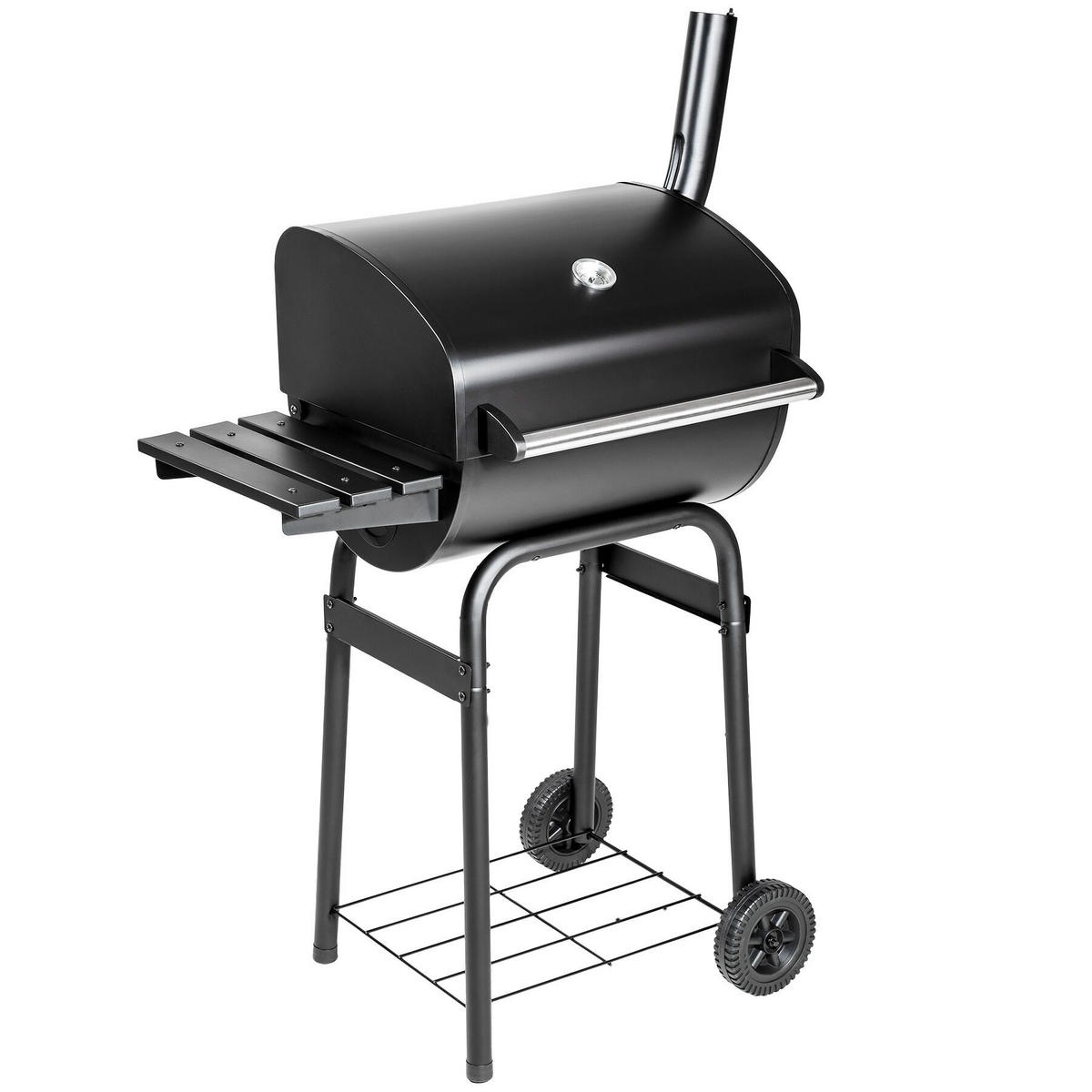HOLZKOHLEGRILL ,85 x 48 x 123 cm,schwarz - Schwarz, Metall (48/123/85cm) - tectake