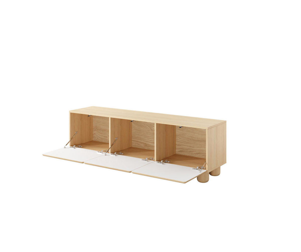 TV-SCHRANK: Vicenza-Eiche, 150 x 46,7 x 38 cm - Eichefarben, Holzwerkstoff (150/46.7/38cm) - 3XE LIVING