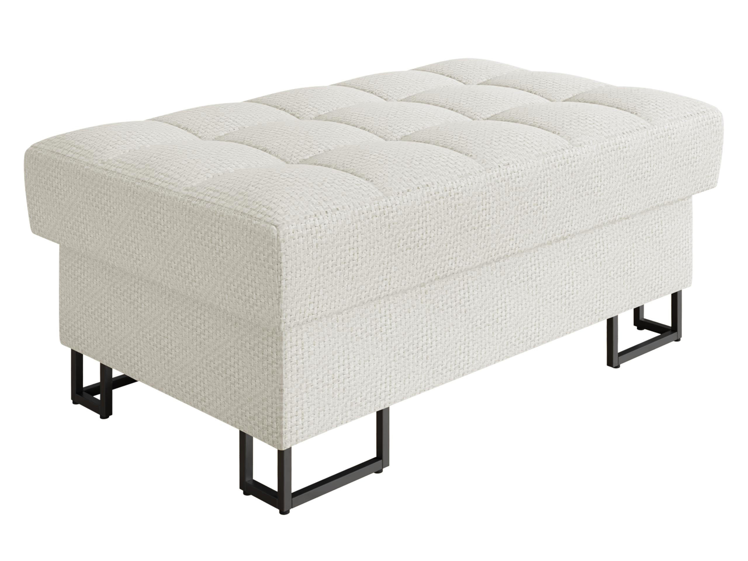 POLSTERHOCKER Laris - Schwarz/Cappuccino, Holz/Textil (106/44/67cm) - MIRJAN24