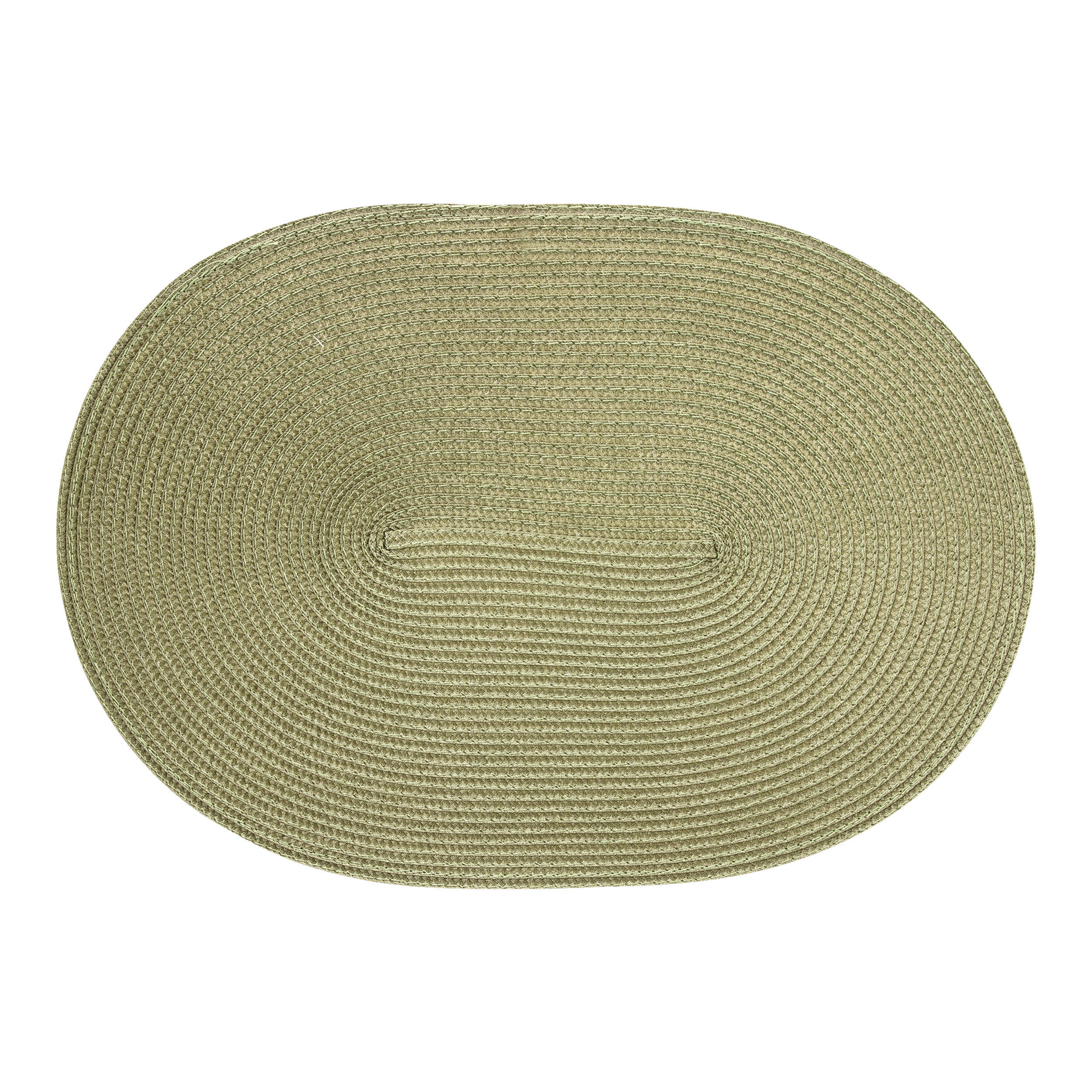 TISCHSET Oval, Kunstfaser, Schilfgrün, 45 x 31 cm - Grün, Kunststoff (45/31/1cm) - Continenta