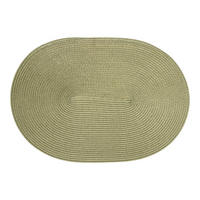 TISCHSET Oval, Kunstfaser, Schilfgrün, 45 x 31 cm - Grün, Kunststoff (45/31/1cm) - Continenta