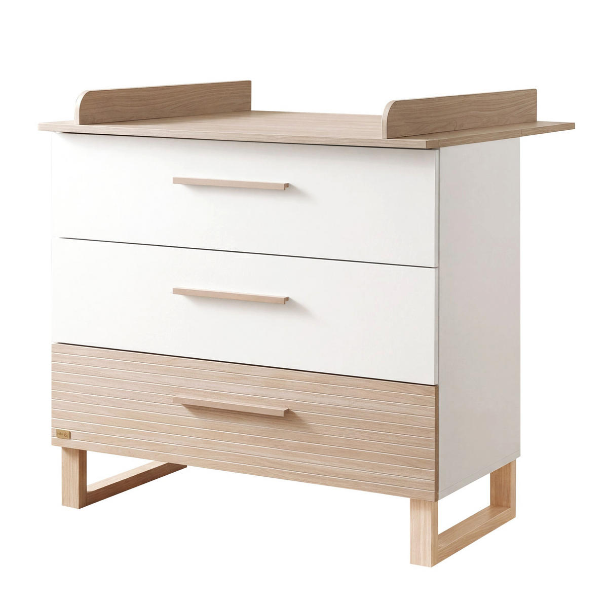 BABYMÖBEL-SET Noah 2-teilig - 60 x 120 cm Bett - Eichefarben/Naturfarben, Holz/Holzwerkstoff (127/153/67.5cm) - Roba