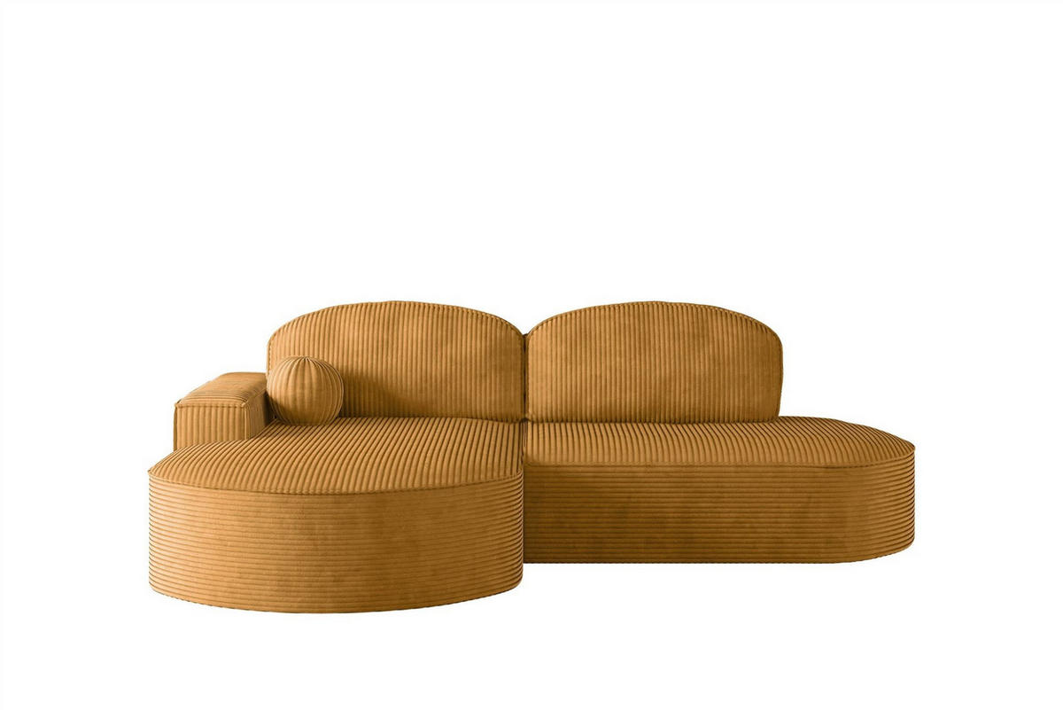 ECKSOFA Girona Mit Schlaffunktion - Gelb, Holzwerkstoff/Textil (278/179cm) - Fun Möbel