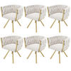 ESSZIMMERSTUHL 6er Set Samt Drehstuhl Beige Gold Metall - Beige, Textil (53/72/59.5cm) - FLIEKS