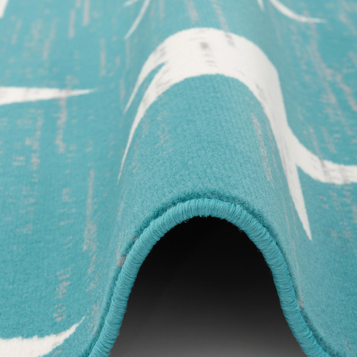 DESIGNER TEPPICH CANVAS STERNE - Türkis, Textil (140/200cm) - Pergamon