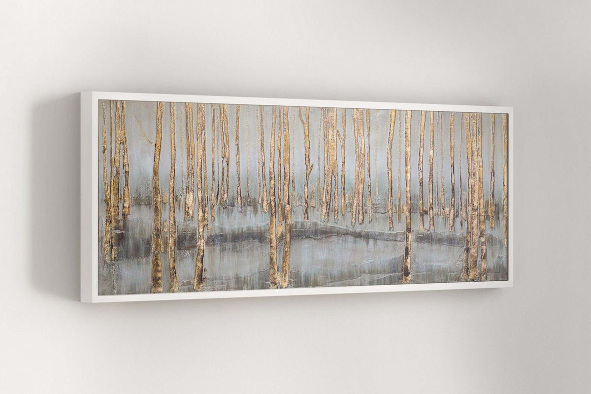 ÖLGEMÄLDE 120/60 cm - Braun/Grau, Holz/Textil (120/60cm) - KUNSTLOFT