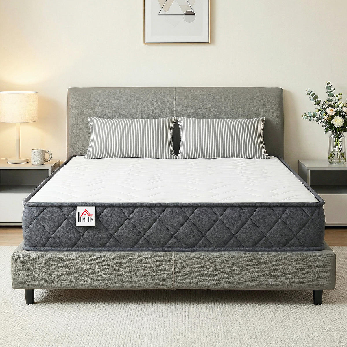 MATRATZE 160/200 cm DE-18539 20 cm Memory-Schaum - Grau, Textil (160/200cm) - ComfortXL