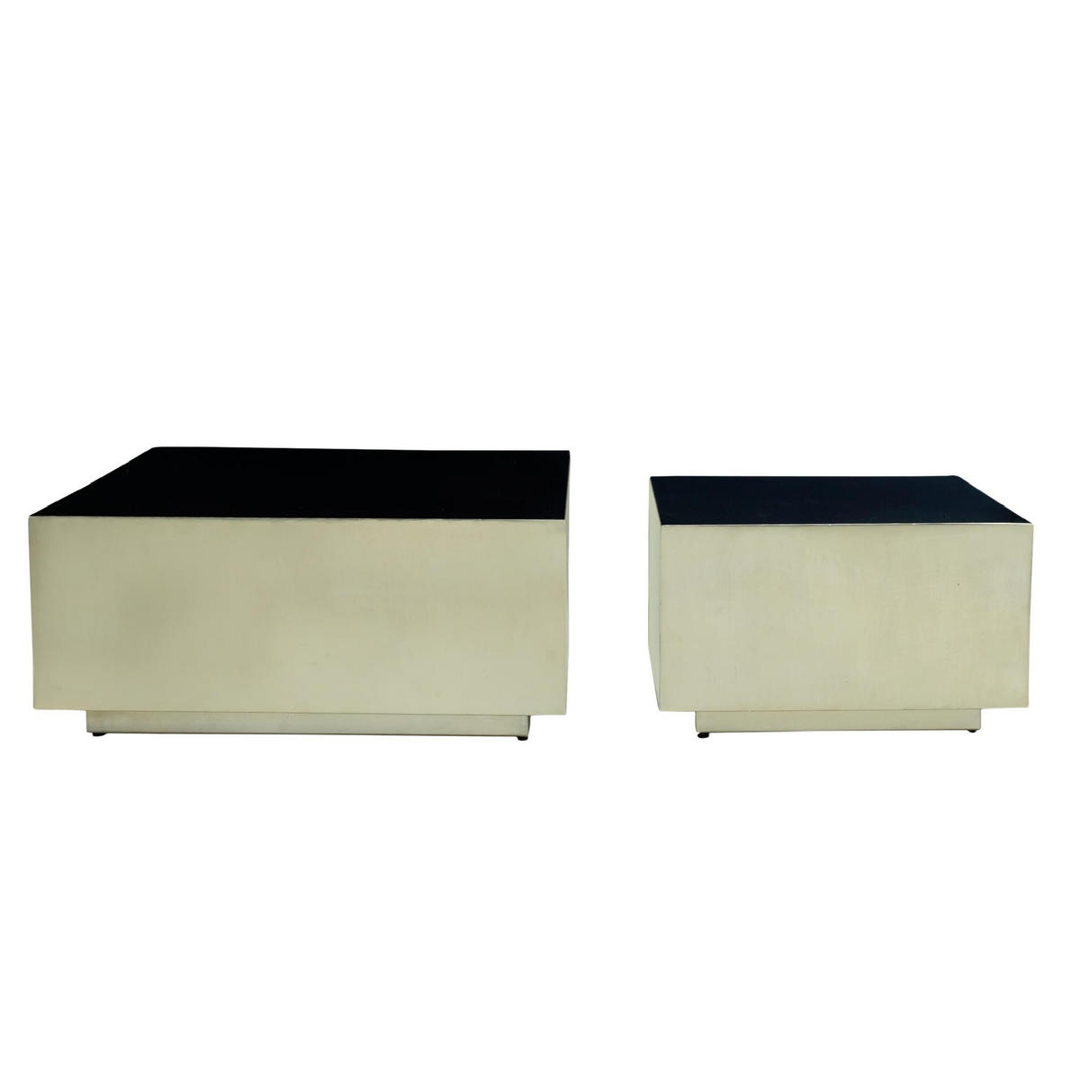 COUCHTISCH Irvy Gold 81/81/35cm 2er-Set - Goldfarben, Metall (81/81/35cm) - PTMD Collection