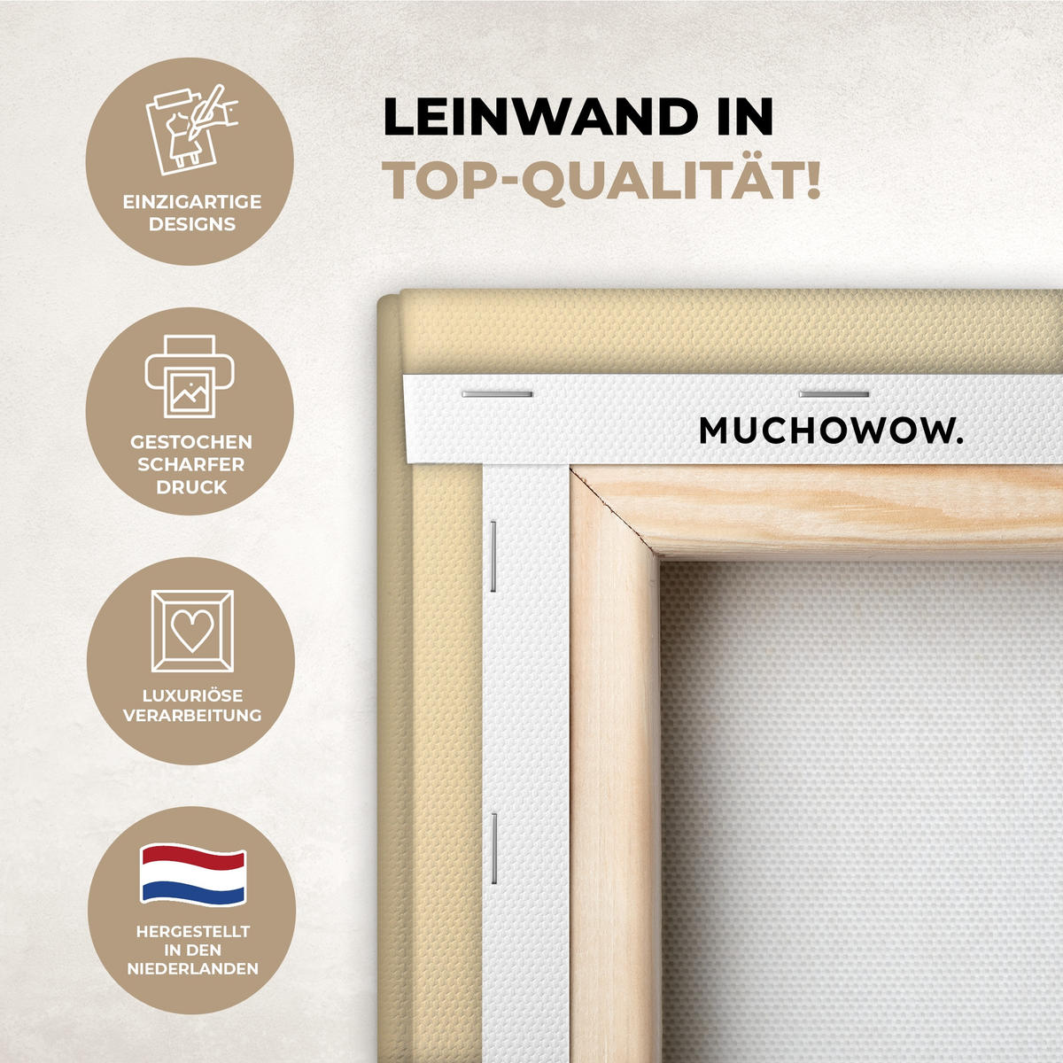 LEINWANDBILD Eier - Kaninchen - Pastellfarbtöne Wandbild 40x30 cm - Hellgelb, Textil (40/30cm) - MuchoWow