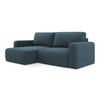 ECKSOFA mit Schlaffunktion links Strukturstoff Stoff Blau - Blau/Pink, Kunststoff/Textil (149/244cm) - Makamii