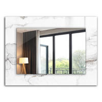 SPIEGEL 80 x 60 cm Rechteckig mit Aufdruck - Weiß, Glas (80/60/0.4cm) - TULUP