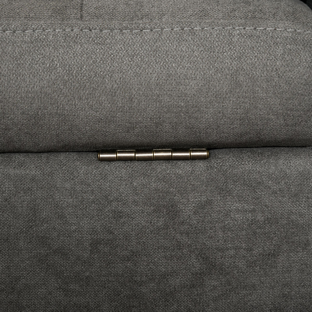 3-SITZER Sofa Stoffsofa Doppelsofa abnehmbar mit Kissen Gummiholz Baumwoll Grau - Naturfarben/Grau, Holz/Textil (62/82/166.5cm) - HOMCOM