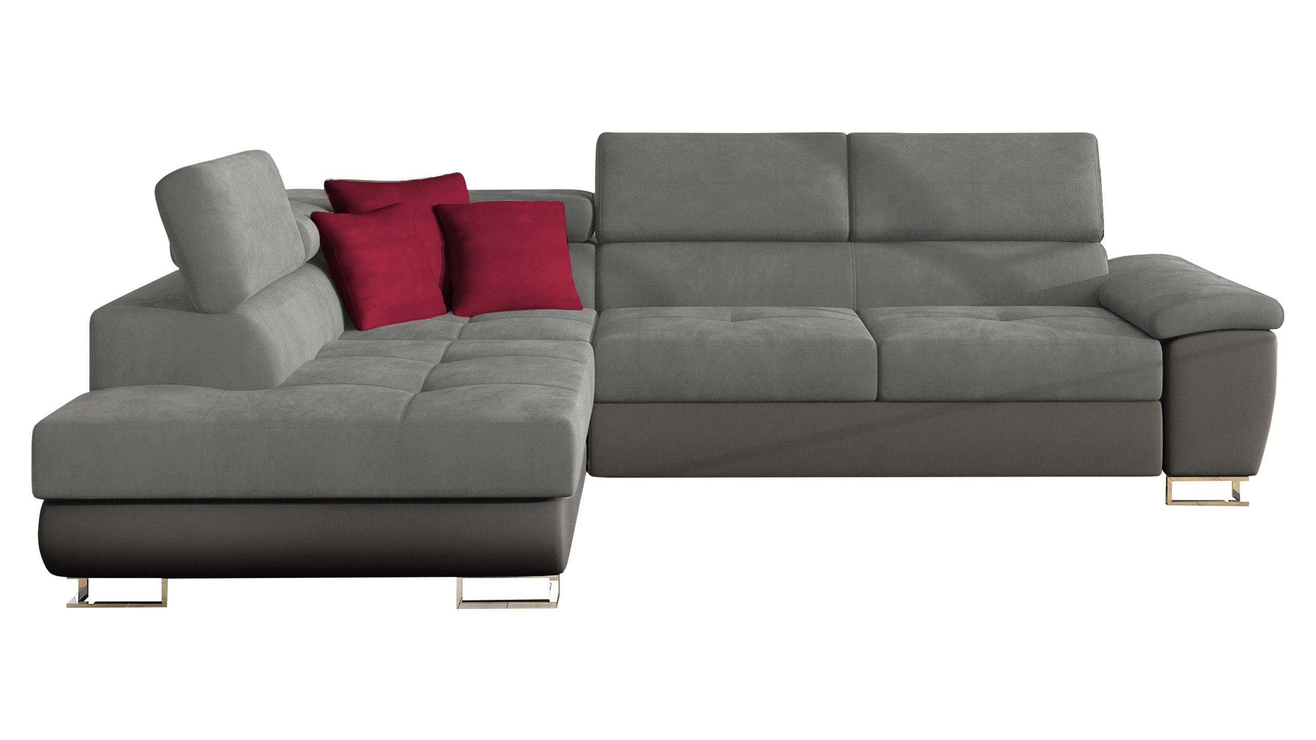 ECKSOFA Cotere, Seite: Links - Dunkelgrau, Holz/Textil (270/202cm) - MIRJAN24