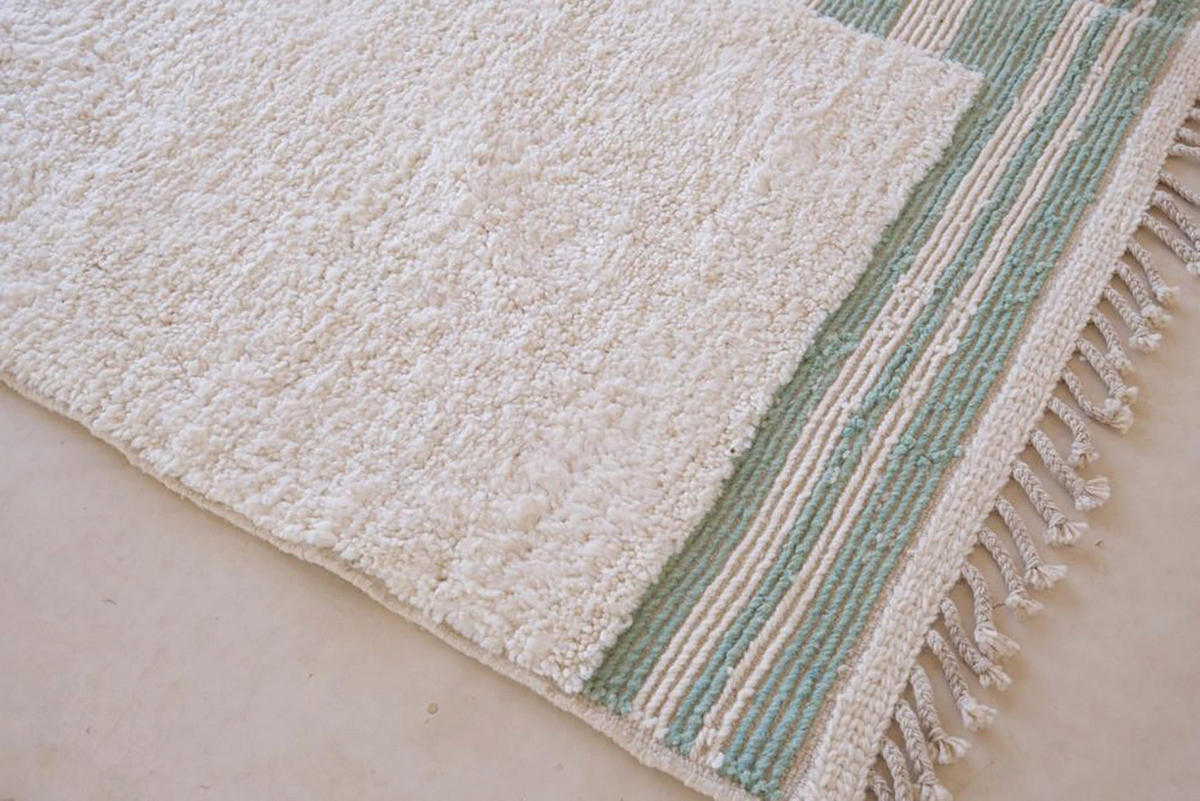 BERBERTEPPICH aus Marokko modern grün - Grün, Naturmaterialien (206/300cm) - AFK Living