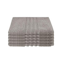 GÄSTETUCHSET Milano - 5-teilig - 30x50 cm - Hellgrau - Hellgrau, Textil (30/50cm) - SCHIESSER