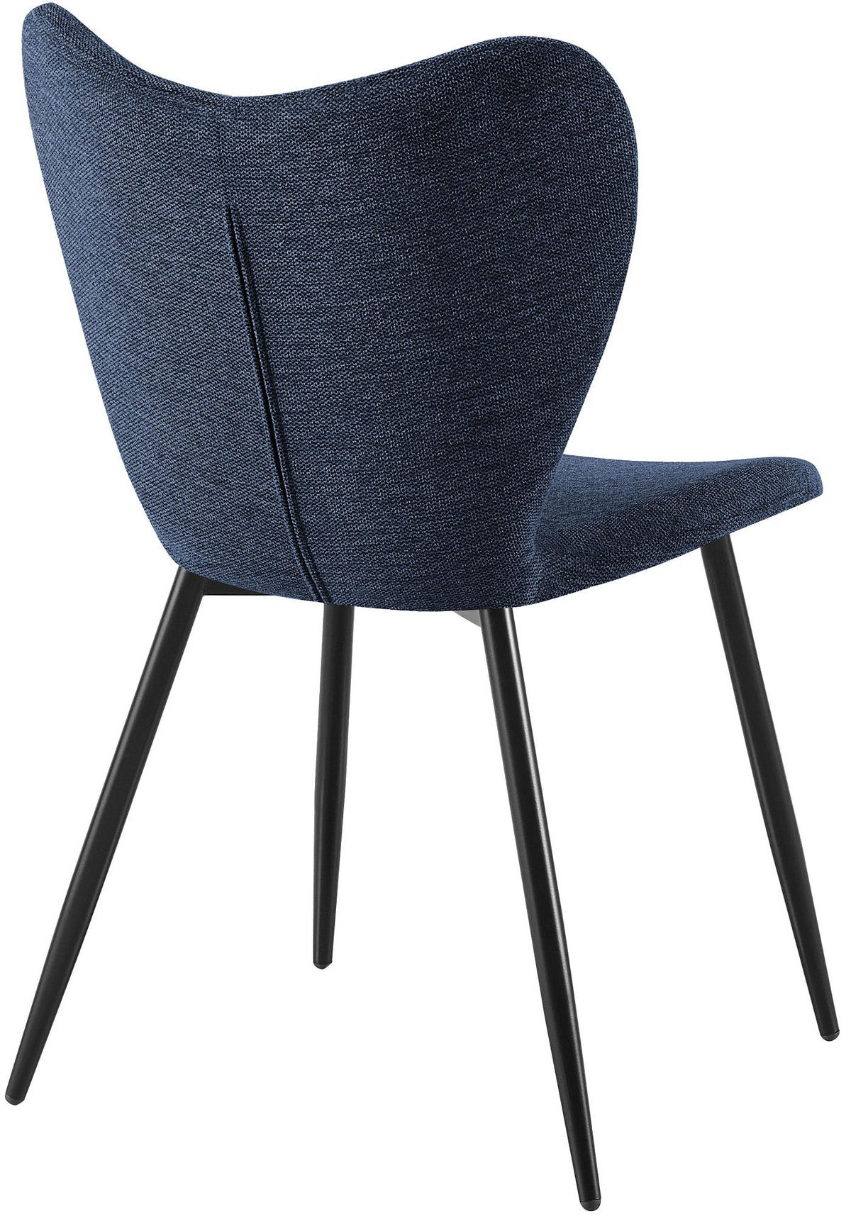 ESSZIMMERSTUHL Stoff Blau - Blau/Schwarz, Textil/Metall (50/80/58cm) - CLP