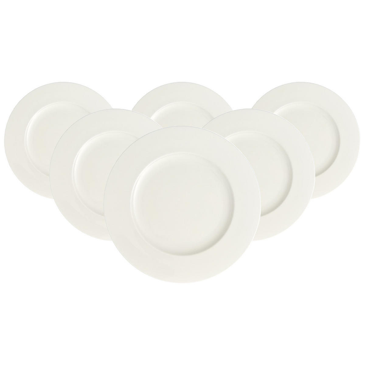 FRÜHSTÜCKSTELLER Royal weiß ø 24,5 cm 6er Set - Weiß, Keramik (24.5cm) - Villeroy & Boch