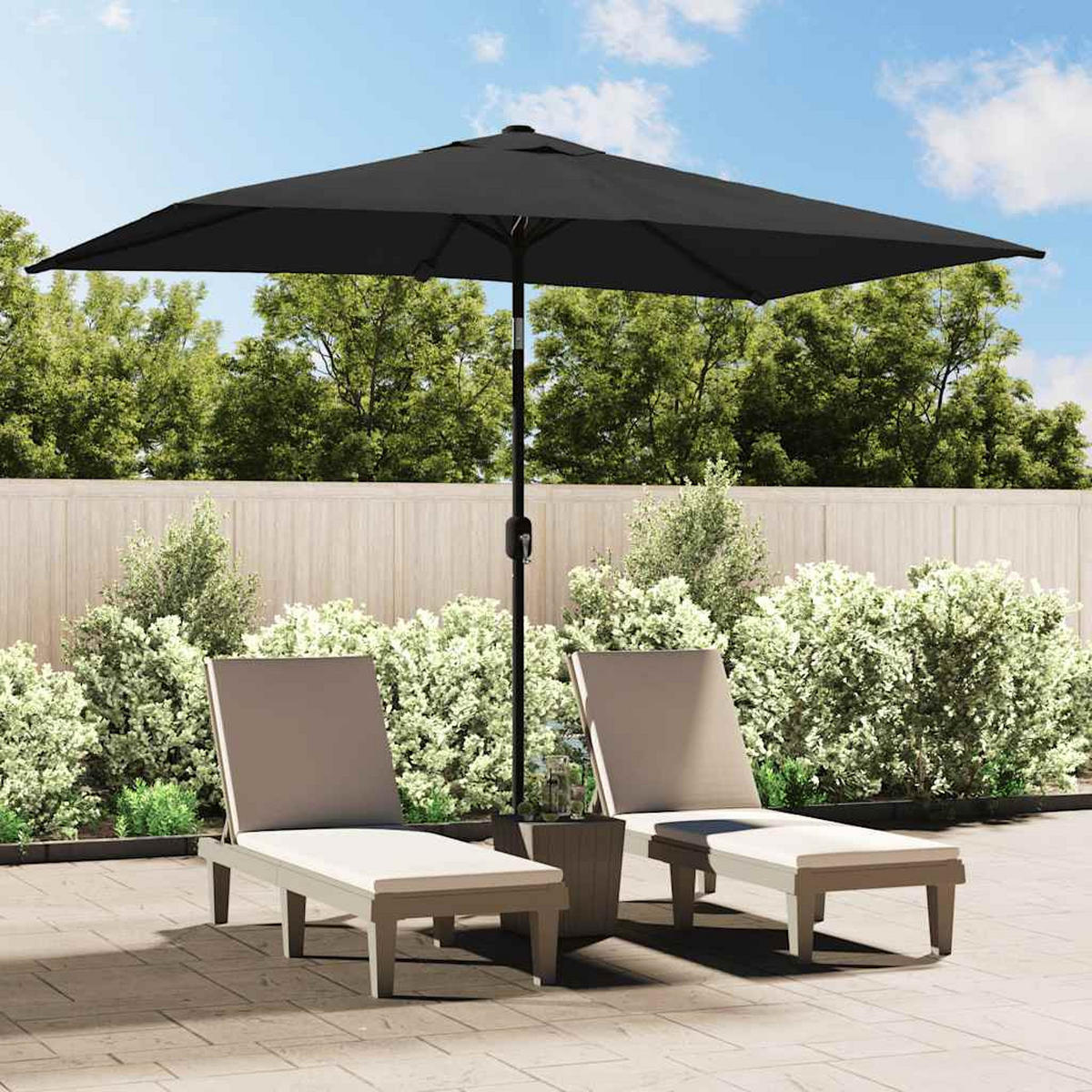 SONNENSCHIRM Mit Metall-Mast 300/200 Cm Anthrazit - Anthrazit, Textil (600/600cm) - vidaXL
