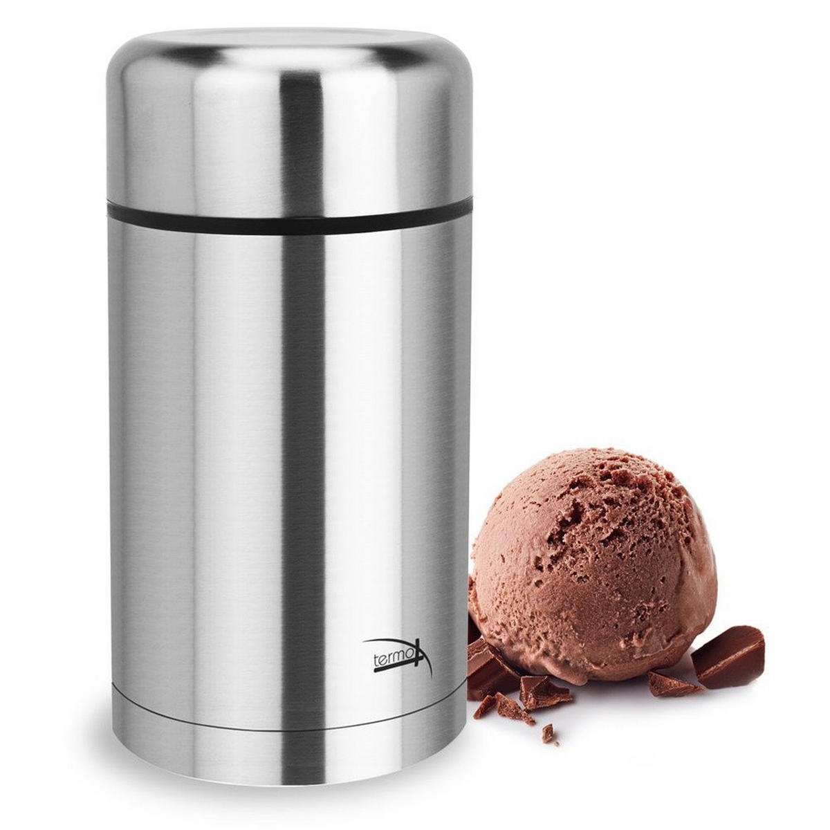 LUNCH-THERMOSKANNE aus Stahl 1,2 l - Silberfarben, Metall (10.5/21.5/10.5cm) - Orion 