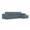 ECKSOFA rechts Strukturstoff Stoff Blau - Blau/Blaugrau, Kunststoff/Textil (314/167cm) - Makamii