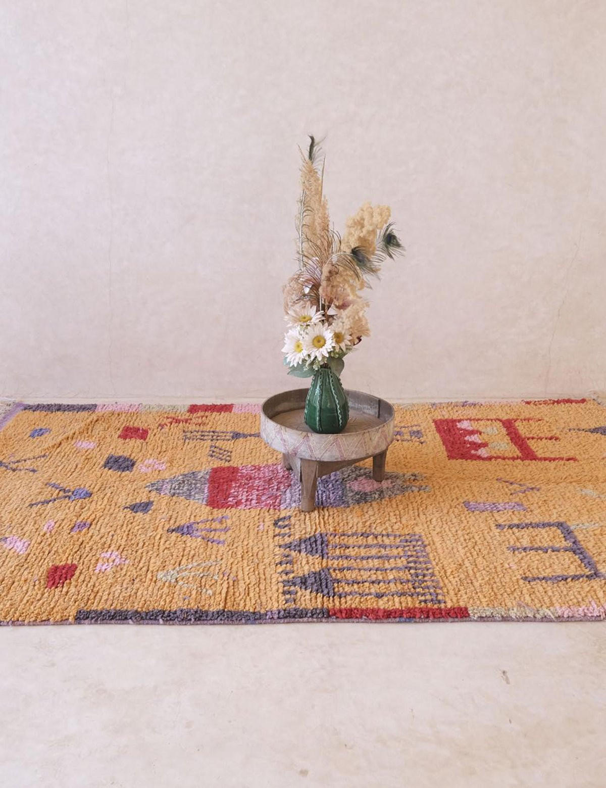 BERBERTEPPICH aus reiner Wolle 151x 248 cm - Orange, Naturmaterialien (151/248cm) - AFK Living