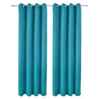 VORHANG Amelie BO mit Öse 140x245cm Türkis (2tlg) - Türkis, Textil (140/245/1cm) - Beautissu 