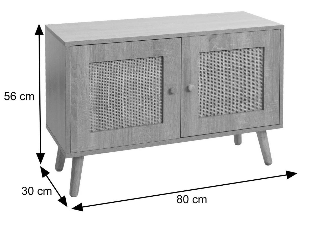 KOMMODE Braun - Braun, Holzwerkstoff (80/56/30cm) - MCW