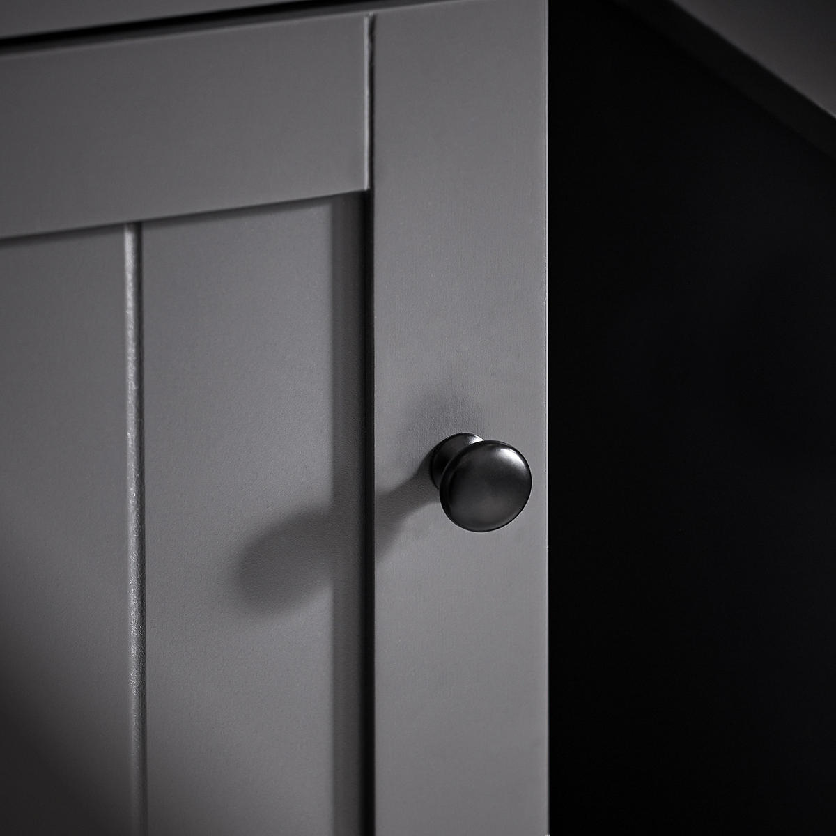 HOCHSCHRANK Dunkelgrau - Grau, Holzwerkstoff (40/161/35cm) - SoBuy