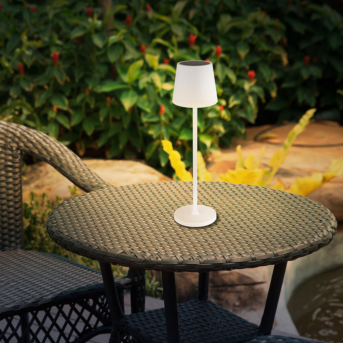 LED AUSSENLEUCHTE Metall Weiß 2er Set - Weiß, Metall (11/11/41cm) - Globo Lighting