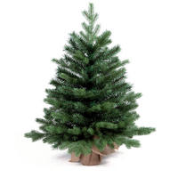 LAALU WEIHNACHTSBAUM künstlich Bernard in Blumentopf 60cm, Tannenbaum Christbaum Kunstbaum Dekobaum mit Metallständer - Grün, Kunststoff (60cm) - LAALU