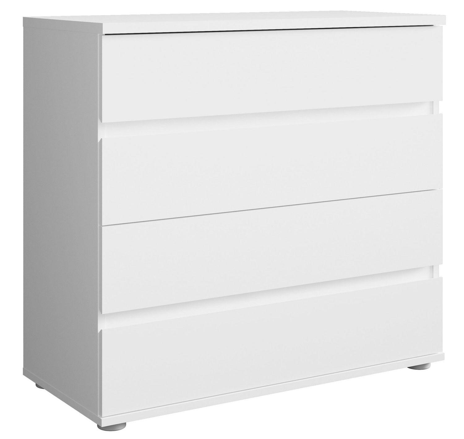 SCHUBLADENKOMMODE Fino weiß 91,5 / 42 / 85cm - Weiß, Holz/Holzwerkstoff (92/85/42cm) - Feldmann-Wohnen