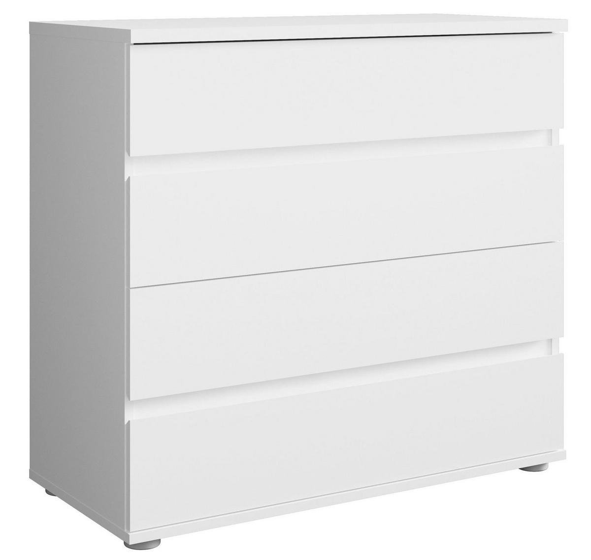 SCHLAFZIMMER-SET Fino weiß 4-teilig - Weiß, Holz/Holzwerkstoff (140/200cm) - Feldmann-Wohnen