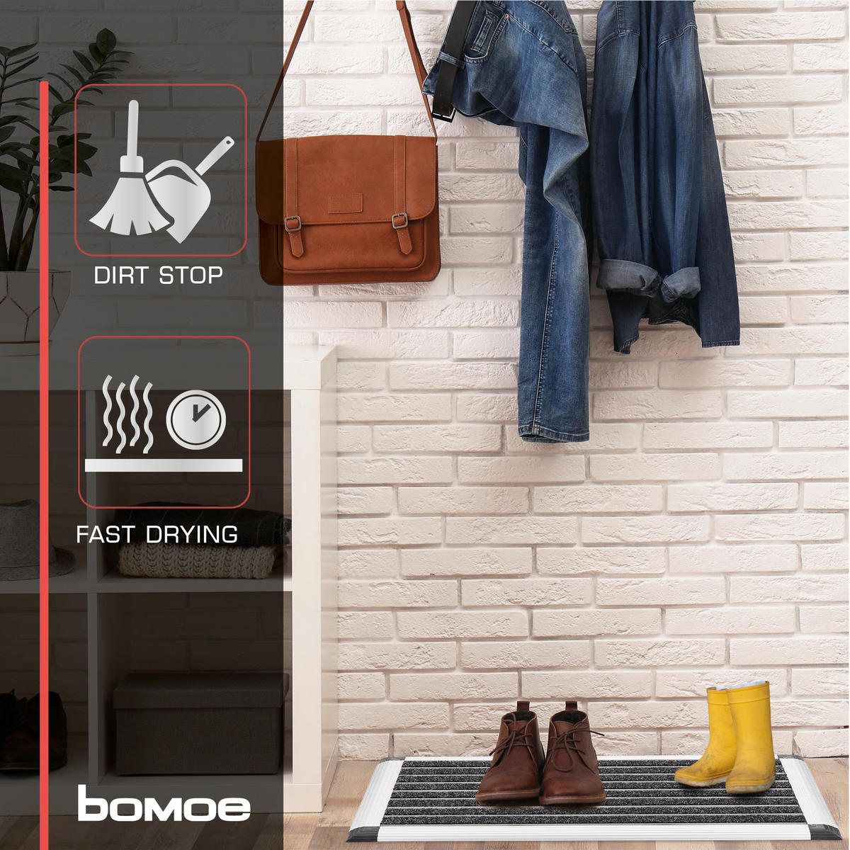 ALU-FUSSMATTE AluGant - Silberfarben, Metall (60/40cm) - BoMoe