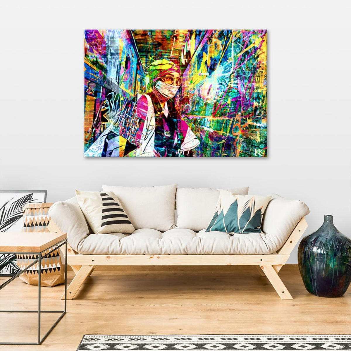 KUNSTDRUCK Lila 120/80 cm - Lila, Textil (120/80cm) - KUNSTLOFT